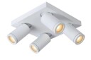 Lucide Taylor spot 4 lys IP44 baderom warm to dim 4x5W 2200-3000K - Hvit