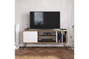 Ficociello TV Benk 140 cm   Valnøtt|Svart|Hvit