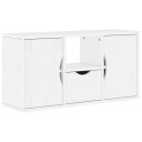 TV skap med skuff ODDA hvit 79x24x40 cm heltre furu