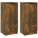 vidaXL Skjenker 2 stk røkt eik 30x30x70 cm konstruert tre
