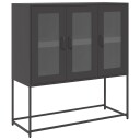  Skjenk svart 100,5x39x107 cm kaldvalset stål 8721158372383