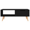 vidaXL Salongbord svart 100x49,5x43 cm sponplate