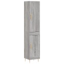 vidaXL Highboard grå sonoma 34,5x34x180 cm konstruert tre 8720845485252