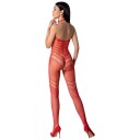 Passion BS100 Body med Fransk Åpning og Halterneck - Rød