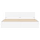 vidaXL Sengeramme med hodegavl hvit 160x200 cm 8721012246867
