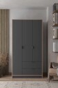 Olyros garderobe 97x182 cm - Antrasitt