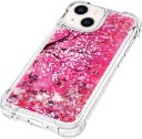 Trolsk Mobildeksel med Flytende Glitter Rosa (iPhone 15 Pro)