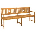 vidaXL Utendørs benk 4  seter 180 x 56 x 90 cm Solid akasietre