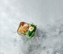 LACOR Mikrobølgesikker matboks i rustfritt stål med tett lokk og to rom 0,45L + 0,28L