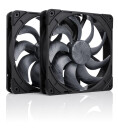 Noctua NF-A14x25 G2 PWM Sx2 PP Kabinettvifte 140mm - Chromax Black Vifte 2pk