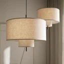 New Works Margin Pendellampe Ø50 Beige Canvas
