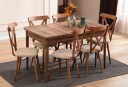 Extendable Dining Table & Chairs Set (7 Pieces) Homitis -