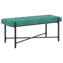 vidaXL Knappet tuftet benk med puter Turkis 110 x 40 x 46 cm Fløyel