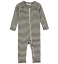 Joha Jumpsuit Ull/Silke Rib Mørkebrun/Stripete Joha 80 Jumpsuit Hvit