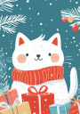 Christmas Cat Plakat Plakat / 40x50cm