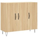 vidaXL Skjenk sonoma eik 90x34x80 cm konstruert tre