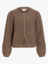 Vila Pigga O Neck Long Sleeve Knit Jacket Grå S