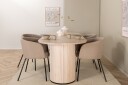 Venture Home Spisegruppe Cinaba 200 cm Oval inkl. 4 Beraid Stoler Beige/Svart