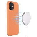 iPhone 12 Mini Liquid Silikondeksel MagSafe-kompatibel Oransje