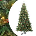  Kunstig sammensatt juletre med 300 LED grønn 240 cm PE og PVC