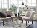 Antique Chic Antique Salongbord Hvit Med Trelokk Sett Med 2 Stk