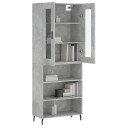 vidaXL Highboard betong grå 69,5x34x180 cm konstruert tre 8720845481636