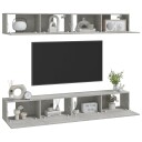 vidaXL Vegghengte TV-benker 4 stk betonggrå 100x30x30 cm