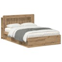  Sengeramme med oppbevaring Artisan eik 135 x 190 cm