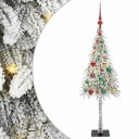  Juletre med 150 LED med stativ Hvit 120 cm PE og stål