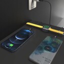 Dudao 3 i 1 Usb kabel Med Apple Klokklader Usb c Og Lightning