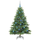  Kunstig juletre med 150 LED med stativ grønn 150 cm PE og PVC