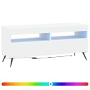 vidaXL LED TV skap Hvit Konstruert tre