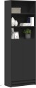  Garderobe med LED svart 69x32,5x200 cm konstruert tre