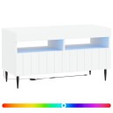 vidaXL LED TV skap Hvit Konstruert tre