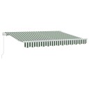  Innvendbar Markise grønn 350 x 200 cm stoff