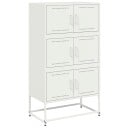 Skjenk hvit 68,5x38,5x123,5 cm stål 8721102633768