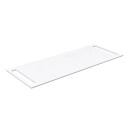 Korsbakken Benkeplate HPL med Håndkleholder Hvit Matt / 2 Sider 120cm
