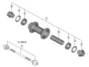 Shimano aksel komplett til fornav modell HB TC500 12