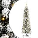  Kunstig juletre Grønn og hvit 150 cm PVC og Metall og Plast