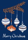 Cheerful little Christmas baubles blue Poster Plakat / 100x150cm