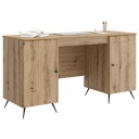vidaXL Skrivebord Artisan eik 142,5 x 50 x 75 cm Konstruert tre