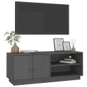 vidaXL TV-benk grå 105x34x40 cm heltre furu