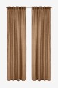 Ellos Home   Gardin med multibånd Malva 2 pk i 100% lin   Brun