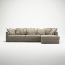 Decotique Le Grand Air 3 Seter Sofa Lin Divan Høyre Savage Linen