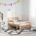  Sengestamme med madrass Brun 80 x 200 cm Massiv furu