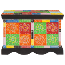  Oppbevaringsboks Flerfarget 60 x 40 x 40 cm Massivt mangotre