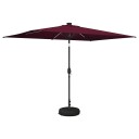 vidaXL Hageparasol med LED lamper og fot 2 x 3 m Polyester