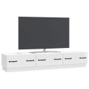 TV skap Høgglans hvit 147 x 34,5 x 27 cm Konstruert tre