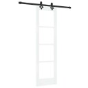 vidaXL skyvedør med tilbehørsett Hvit 61x198.5 cm Solid furu