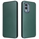 Nokia X30 Flip-deksel med Kortholder Karbonfiber Grønn